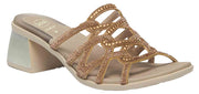 CALZATURA NISIDA MICROFIBRE+STRASS BIS W GOLD 39