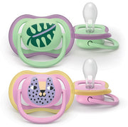 PHILIPS AVENT SUCCHIETTI AIR 6-18M FORI EXTRA LARGE VERDE EROSA CON DISEGNI 2 PEZZI
