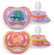 PHILIPS AVENT SUCCHIETTI ULTRA AIR +18M VIOLA E ROSSO CAMALEONTE E SCIMMIA 2 PEZZI