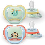 PHILIPS AVENT SUCCHIETTI AIR NOTTE 0-6M VERDE CON KOALA AZZURRO CON TIGRE 2 PEZZI