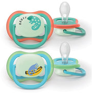 PHILIPS AVENT SUCCHIETTI AIR NOTTE 6-18M CON ANIMALI CAMALEONTE SCIMMIA 2 PEZZI