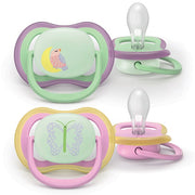 PHILIPS AVENT SUCCHIETTI AIR NOTTE 6-18M CON ANIMALI PAPPAGALLO FARFALLA 2 PEZZI