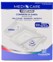 GARZA MEDICARE COTONE 10X10 CM 100 PEZZI