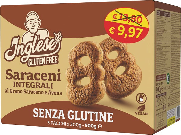 INGLESE BISCOTTI INTEGRALI GRANO SARACENO PROMO FORMATO SCORTA 900 G