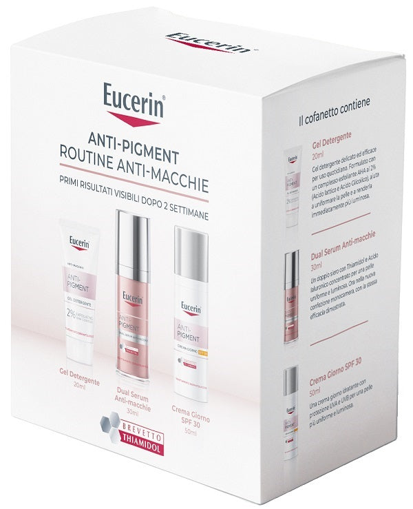 EUCERIN ROUTINE ANTI PIGMENT Q4 2025 1 DUAL SERUM ANTI MACCHIE 30 ML + 1 CREMA GIORNO SPF30 50 ML + 1 GEL DETERGENTE 20ML - EUCERIN ROUTINE ANTI PIGMENT Q4 2025 1 DUAL SERUM ANTI MACCHIE 30 ML + 1 CREMA GIORNO SPF30 50 ML + 1 GEL DETERGENTE 20ML