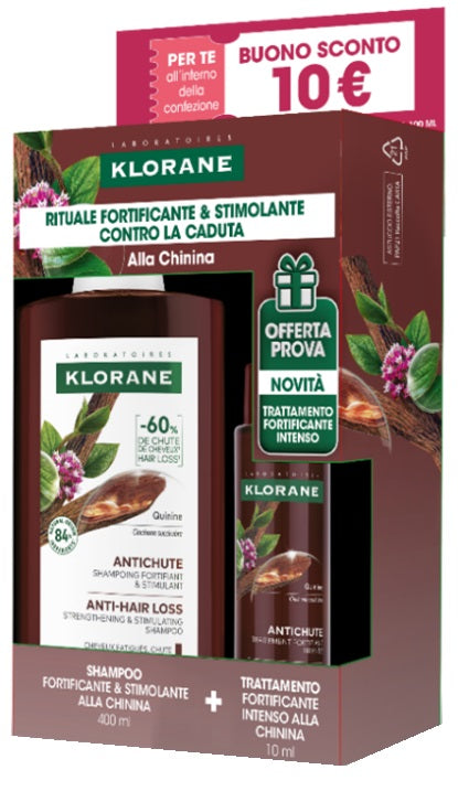 KLORANE RITUALE SHAMPOO CHININA 400 ML + SIERO 10 ML OMAGGIO