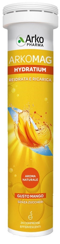 ARKOMAG HYDRATIUM REIDRATA E RICARICA MANGO 24 COMPRESSE EFFERVESCENTI SENZA ZUCCHERI CON EDULCORANTE