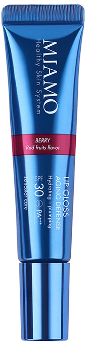MIAMO SKINCOLOR CARE LIP GLOSS AGING DEFENSE SPF 30+ BERRY RED FRUITS FLAVOR 15 ML