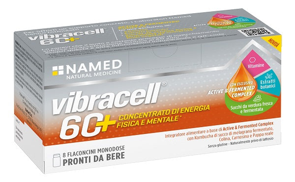 VIBRACELL 60+ 8 FLACONCINI 15 ML SENZA GLUTINE NATURALMENTEPRIVO DI LATTOSIO