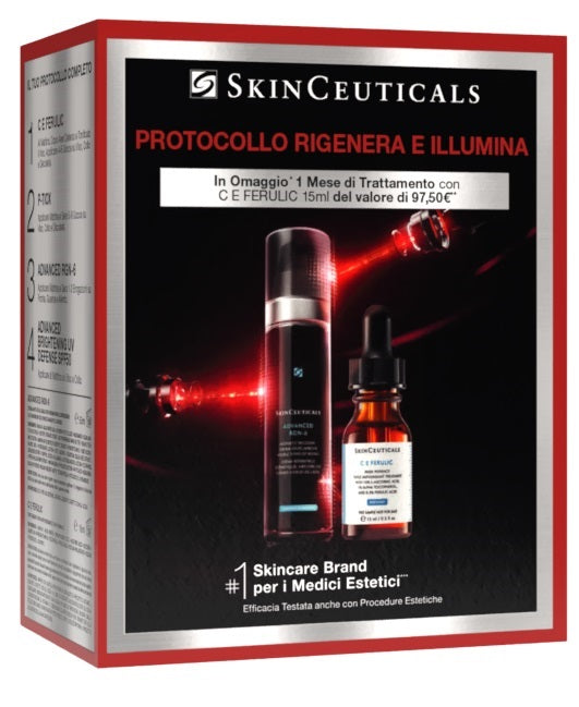SKINCEUTICAL PROTOCOLLO RIGENERA & ILLUMINA 1 ADVANCED RGN-650 ML + 1 C E FERULIC 15 ML