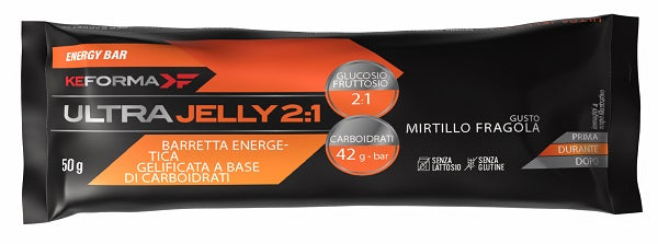ULTRA JELLY 2:1 MIRTILLO FRAGOLA BARRETTA 50 G SENZA GLUTINEE LATTOSIO