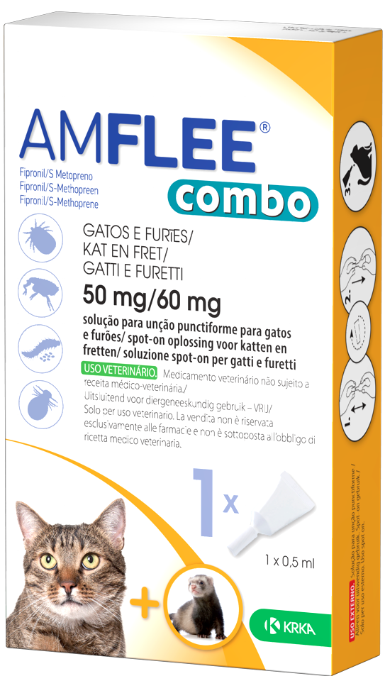 AMFLEE COMBO*spot-on soluz 1 pipetta 0,5 ml 50 mg + 60 mg gatti e furetti