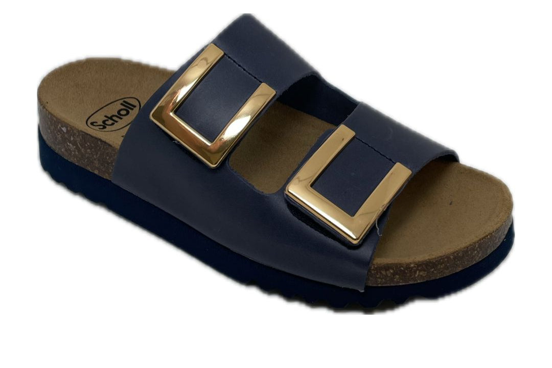 CALZATURA MONTEREY 2 STRAPS VINTAGE LEATHER BIS W NAVY BLUE39