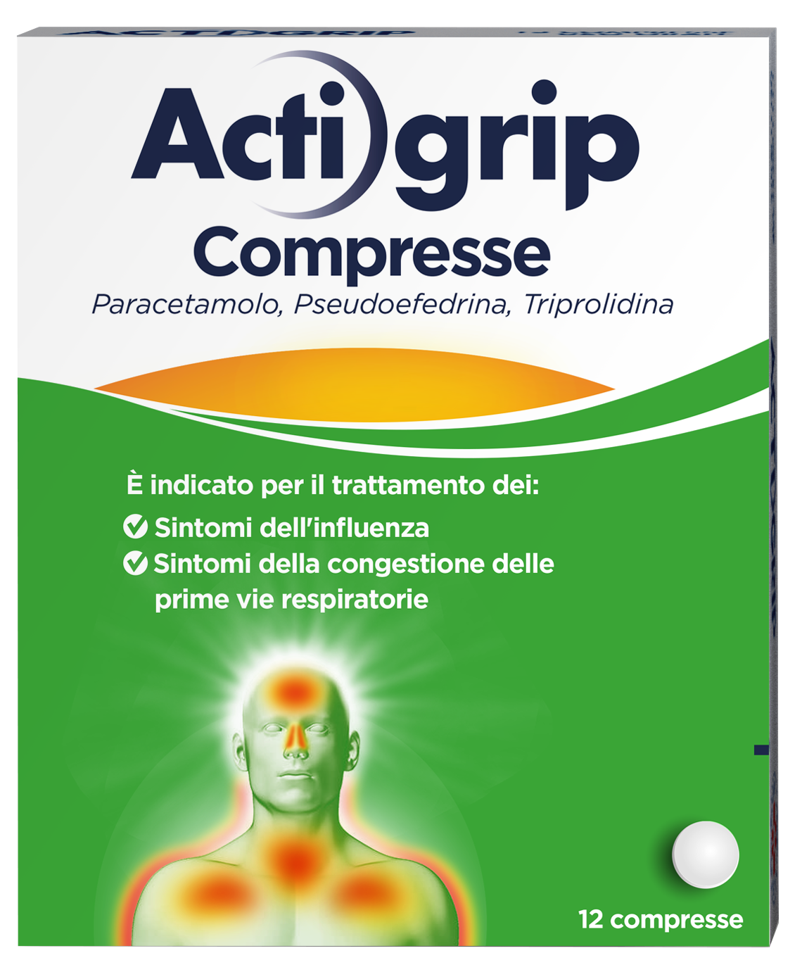 ACTIGRIP 2,5 MG/60 MG/500 MG COMPRESSE - ACTIGRIP 2,5 MG/60 MG/500 MG COMPRESSE