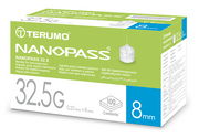 AGO PER PENNA DA INSULINA NANOPASS 32,5 GAUGE LUNGHEZZA 8 MM100 PEZZI