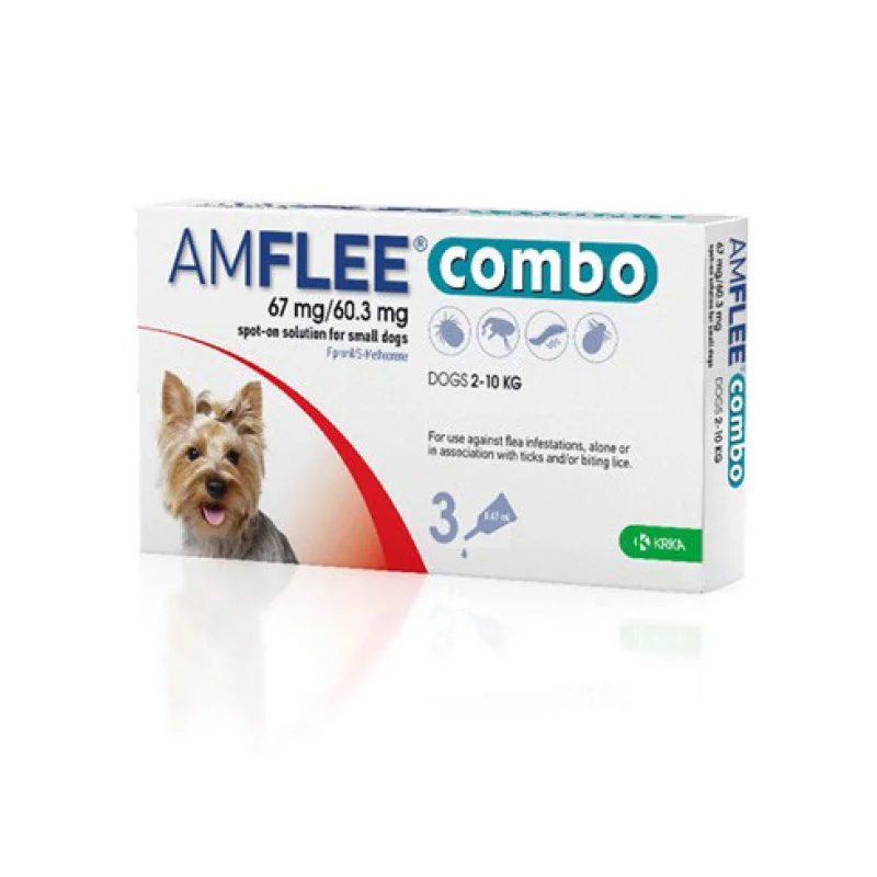 Amflee Combo Spot-On Soluz 3 Pipette 0,67 Ml 67 Mg + 60,3 Mgcani Da 2 A 10 Kg