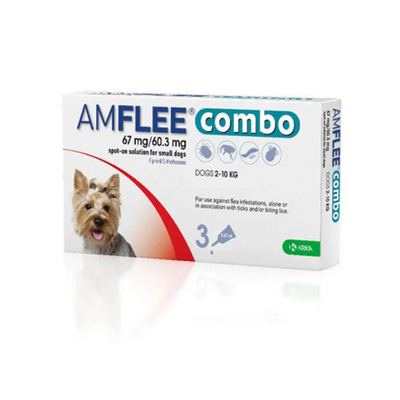 Amflee Combo Spot-On Soluz 3 Pipette 0,67 Ml 67 Mg + 60,3 Mgcani Da 2 A 10 Kg