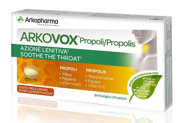 ARKOVOX PROPOLI MIELE/LIMONE 24 COMPRESSE - ARKOVOX PROPOLI MIELE/LIMONE 24 COMPRESSE