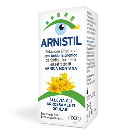 ARNISTIL SOLUZIONE OFTALMICA ACIDO IALURONICO 0,2% + ESTRATTO DI ARNICA MONTANA 0,1% FLACONE 8 ML