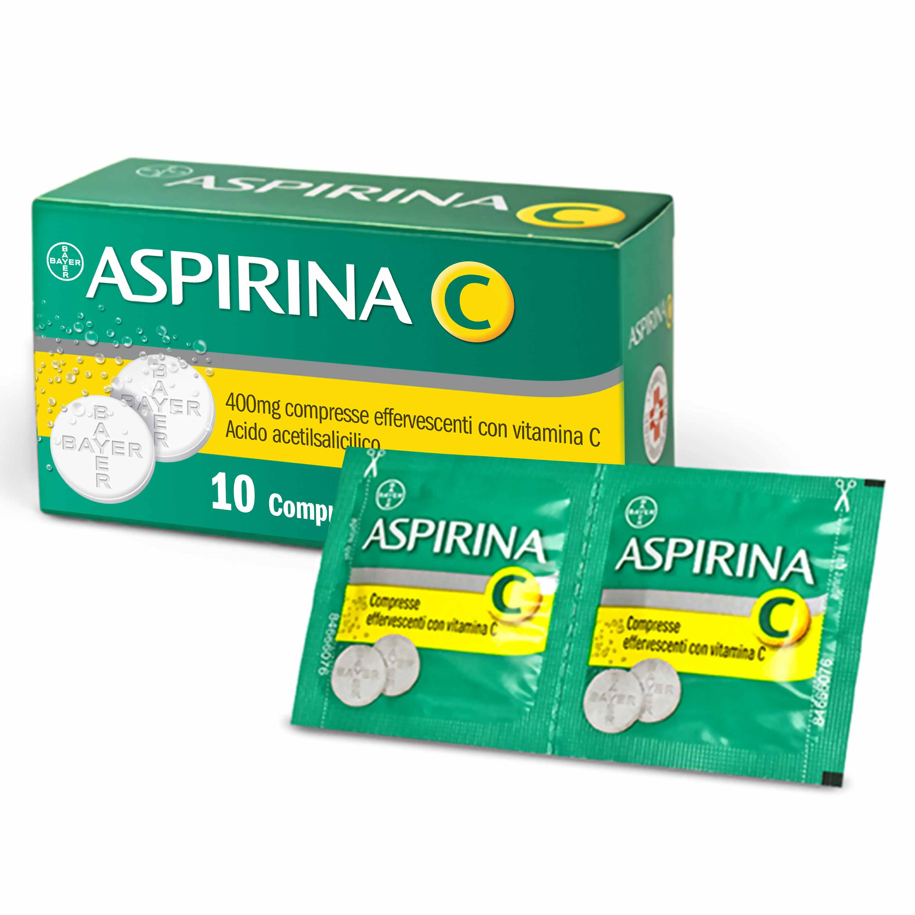 Aspirina C Raffreddore Influenza 400mg Vitamina C 10 Compresse Effervescenti - Aspirina C Raffreddore Influenza 400mg Vitamina C 10 Compresse Effervescenti