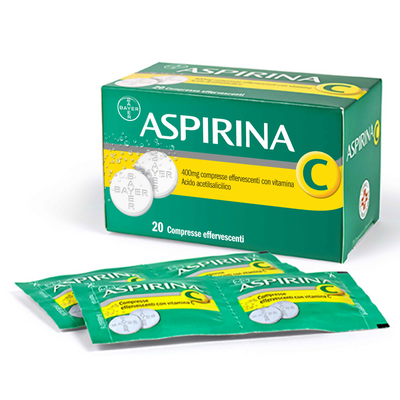 Aspirina C Raffreddore Influenza 400mg Vitamina C 20 Compresse Effervescenti