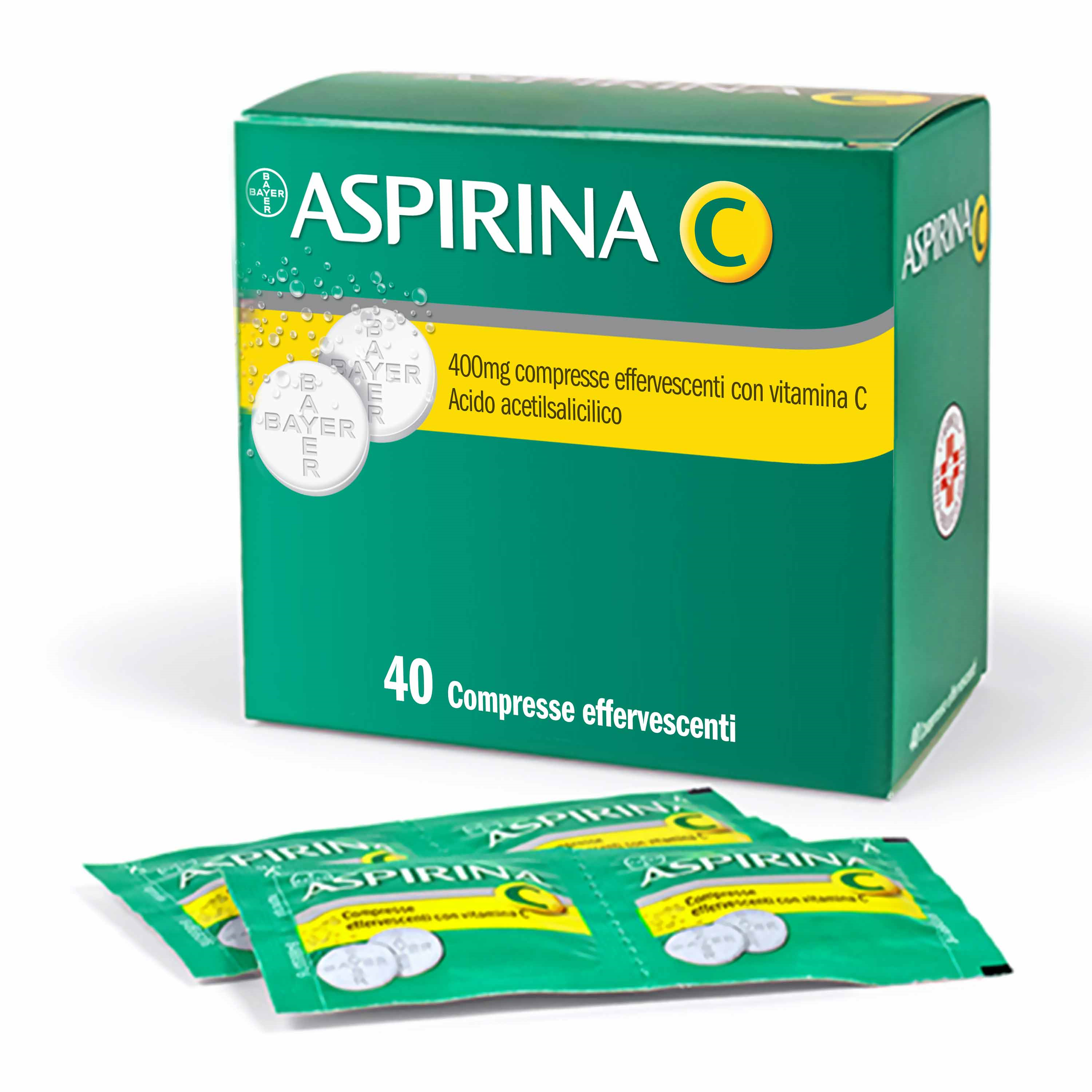 Aspirina C Raffreddore Influenza 400mg Vitamina C 40 Compresse Effervescenti - Aspirina C Raffreddore Influenza 400mg Vitamina C 40 Compresse Effervescenti