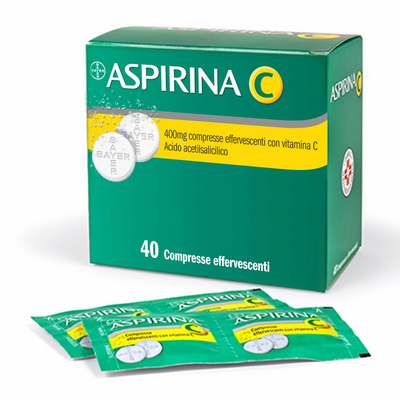 Aspirina C Raffreddore Influenza 400mg Vitamina C 40 Compresse Effervescenti