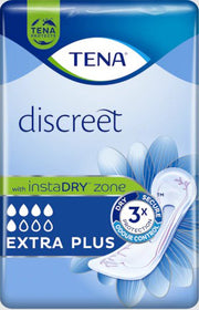 ASSORBENTE INCONTINENZA LEGGERA TENA DISCREET EXTRA PLUS 16PEZZI