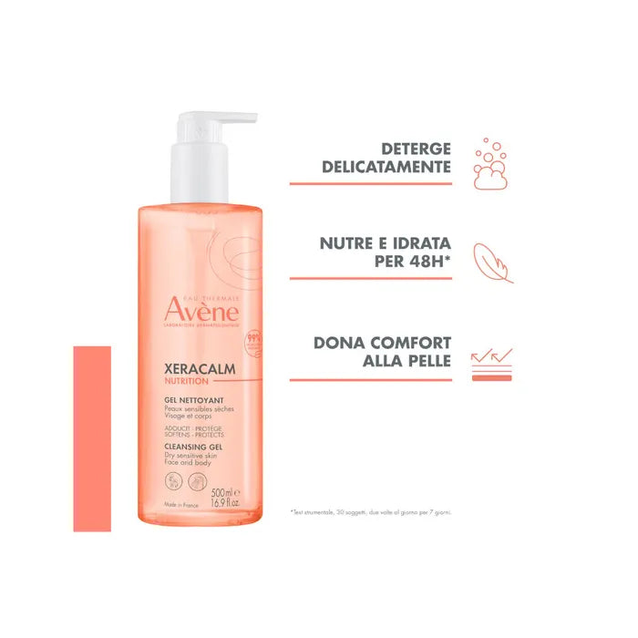 Eau Thermale Avène Xeracalm Nutrition Gel Detergente Pelle Secca 500ml - Eau Thermale Avène Xeracalm Nutrition Gel Detergente Pelle Secca 500ml