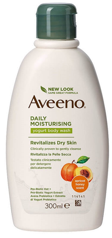 Aveeno Daily Moisturising Bagno Doccia Yogurt Albicocca Miele 300ml