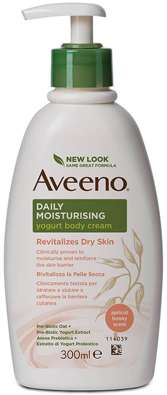 AVEENO CREMA CORPO YOGURT ALBICOCCA&MIELE 300 ML - AVEENO CREMA CORPO YOGURT ALBICOCCA&MIELE 300 ML