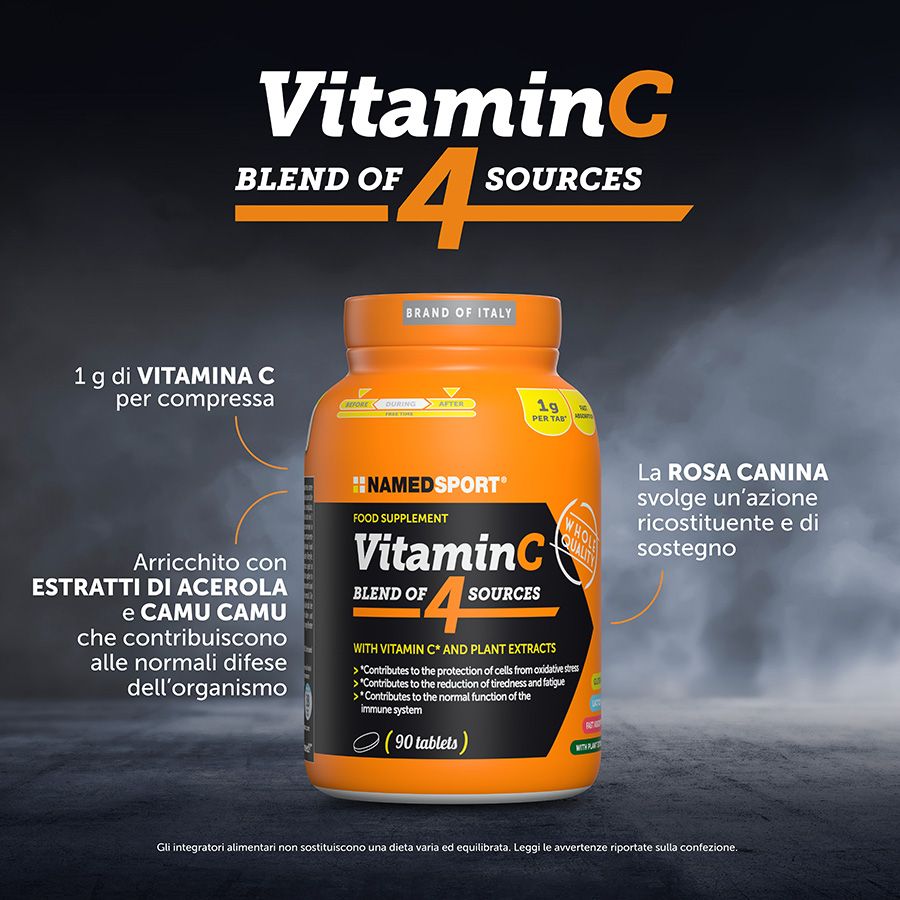 NamedSport - Vitamin C Blend of 4 Sources - 90cpr - Vitamina C in compresse