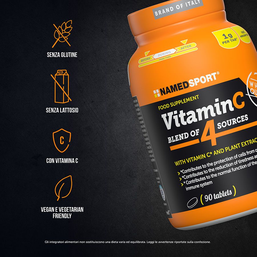NamedSport - Vitamin C Blend of 4 Sources - 90cpr - Vitamina C in compresse