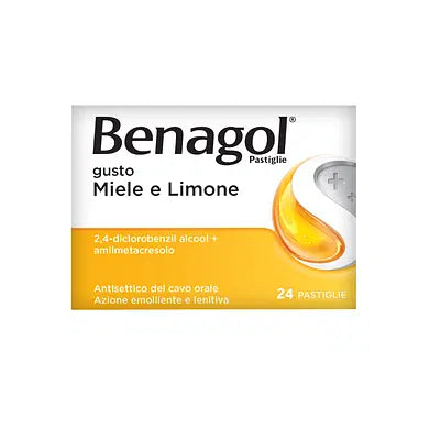 Benagol 24 Pastiglie Miele e Limone - atisettico per il cavo orale