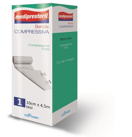 BENDA MEDIPRESTERIL COMPRESSIONE FORTE M4,5X10CM TESI - BENDA MEDIPRESTERIL COMPRESSIONE FORTE M4,5X10CM TESI