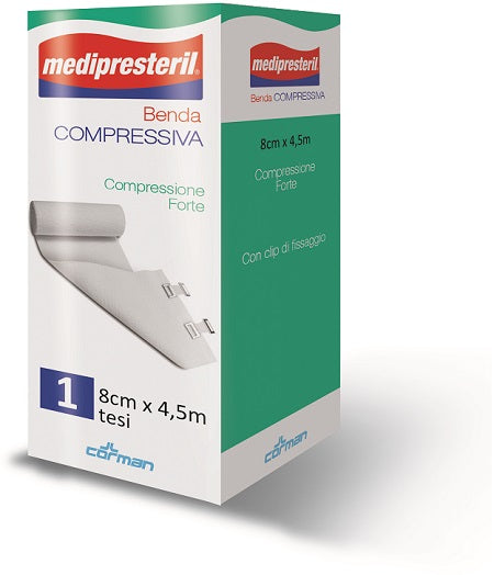 BENDA MEDIPRESTERIL COMPRESSIONE FORTE M4,5X8CM TESI - BENDA MEDIPRESTERIL COMPRESSIONE FORTE M4,5X8CM TESI