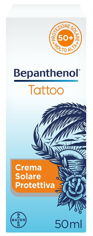 BEPANTHENOL TATTOO CREMA SOLARE PROTETTIVA SPF50+ 50 ML - BEPANTHENOL TATTOO CREMA SOLARE PROTETTIVA SPF50+ 50 ML