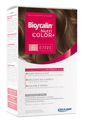 BIOSCALIN NUTRICOLOR PLUS 6 BIONDO SCURO CREMA COLORANTE 40ML + RIVELATORE CREMA 60 ML + SHAMPOO 12 ML + TRATTAMENTO FINALE BALSAMO 12 ML