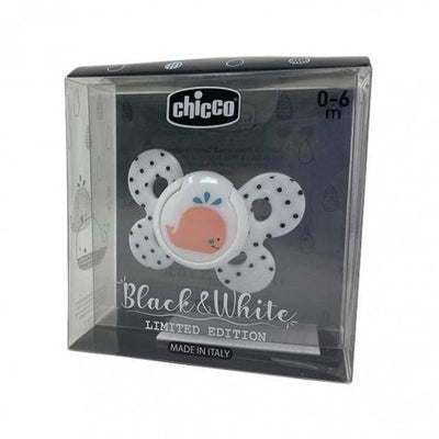 Chicco - Black & White PhysioForma Comfort - Succhietto con tettarella in silicone 0-6m