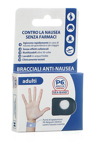 BRACCIALE ANTI NAUSEA PER ADULTI P6 NAUSEA CONTROL 2 PEZZI