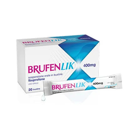 Brufenlik 400mg 20x10ml Antiinfiammatorio Aroma Fragola - Brufenlik 400mg 20x10ml Antiinfiammatorio Aroma Fragola