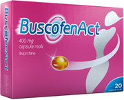 BuscofenAct 400 mg Con Ibuprofene Analgesico Contro Dolori Forti Da Ciclo 20 Capsule Molli