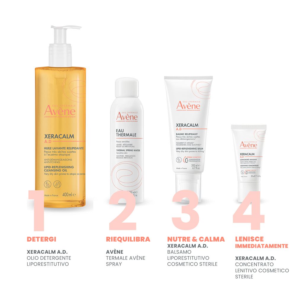 Eau Thermale Avène Xeracalm A.D. Olio Detergente Liporestitutivo 400 ml