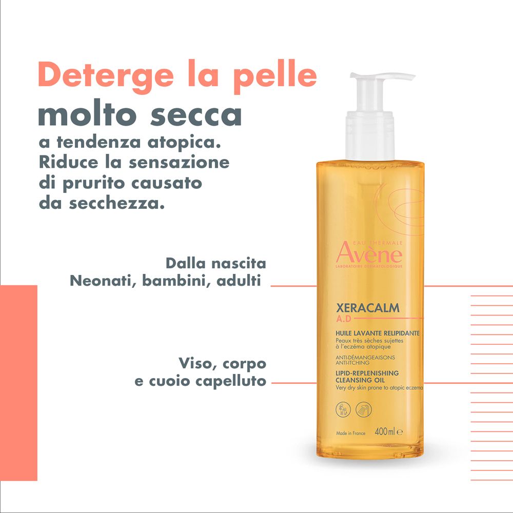 Eau Thermale Avène Xeracalm A.D. Olio Detergente Liporestitutivo 400 ml