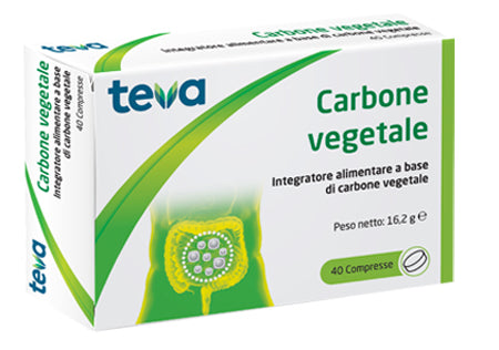 Carbone Vegetale Teva 40 Compresse 16,2 G - Carbone Vegetale Teva 40 Compresse 16,2 G