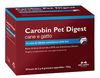 CAROBIN PET DIGEST GRANULARE 30 BUSTE DA 5 G - CAROBIN PET DIGEST GRANULARE 30 BUSTE DA 5 G
