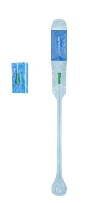 CATETERE URINARIO MONOUSO AUTOLUBRIFICANTE IDROFILO POBE LUBRIFICAZIONE TRAMITE POLIVINILPIRROLIDONE SOLUZIONE SALINA STERILE INTEGRATA LOFRIC PRIMO CH14 UOMO TIEMANN 30 pezzi
