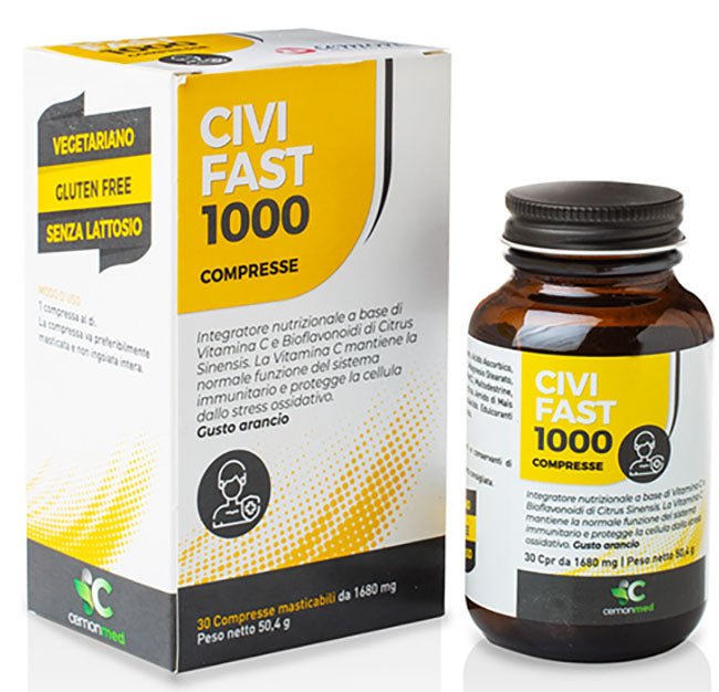 CEMONMED CIVIFAST 1000 30 COMPRESSE MASTICABILI - CEMONMED CIVIFAST 1000 30 COMPRESSE MASTICABILI