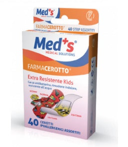 CEROTTO MEDS STRIP KIDS IPOALLERGENICO ASSORTITI 40 PEZZI - CEROTTO MEDS STRIP KIDS IPOALLERGENICO ASSORTITI 40 PEZZI