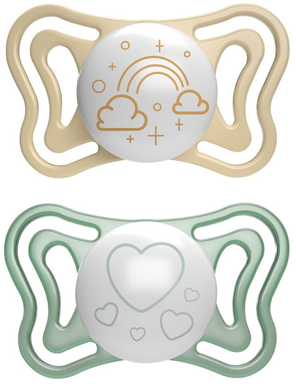 CHICCO SUCCHIETTO LIGHT LUMI SILICONE 2-6M 2 PEZZI - CHICCO SUCCHIETTO LIGHT LUMI SILICONE 2-6M 2 PEZZI